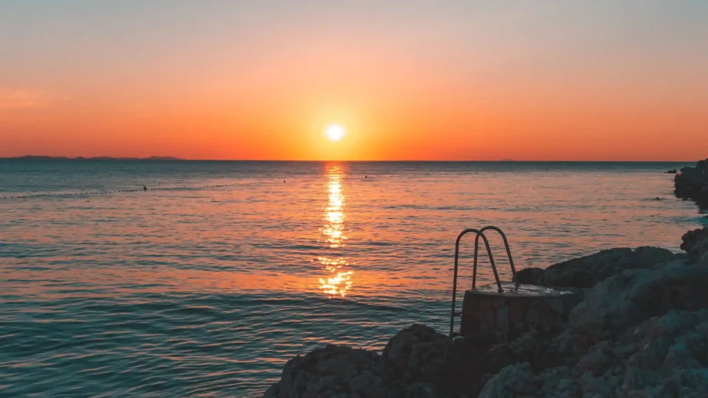 Vista típica de un atardecer en Mallorca.