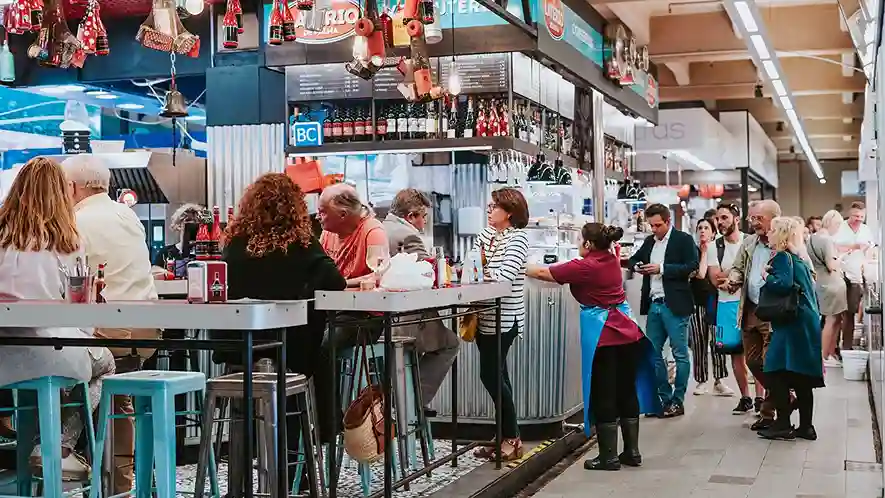 Vista del Mercado de Olivar en Palma.