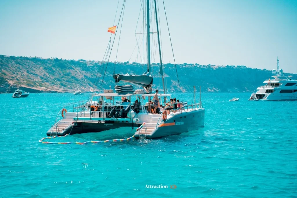 This is a typical September postcard from Mallorca, seen by those who choose Attraction Catamarans.